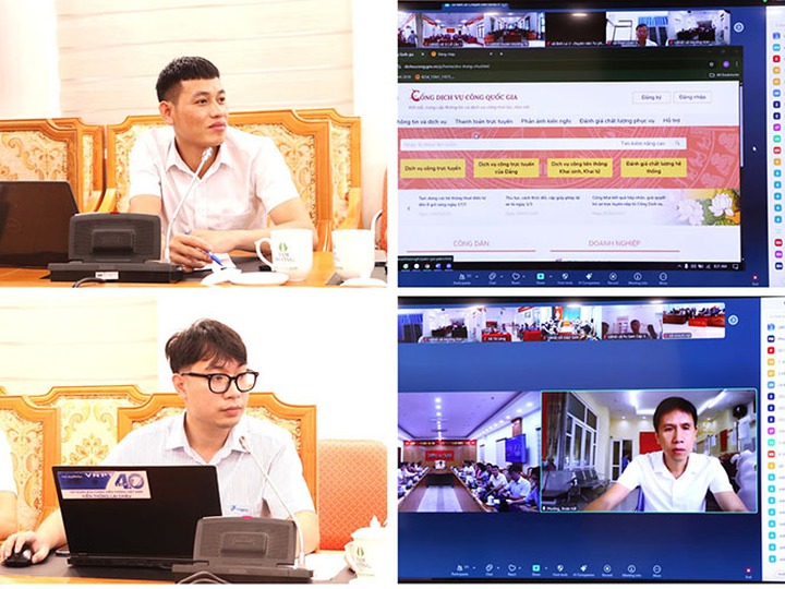 Xã Nậm Sỏ, phường Đoàn Kết, tỉnh Lai Châu thực hiện thao tác trên hệ thống Cổng dịch vụ công và được kỹ thuật của Văn phòng UBND tỉnh, VNPT Lai Châu hỗ trợ những vướng mắc.